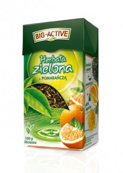 Herbata Big-Active 100g zielona z pomarańczą