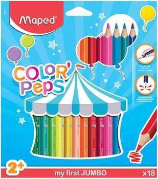 Kredki Maped Color'Peps Jumbo Early Age 18 kolorów