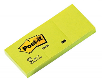 KARTECZKI POST-IT 38x51mm ŻÓŁTE (3x100)