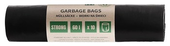 Worki na śmieci DONAU ECO, mocne (LDPE), 60l, 10 szt., czarne