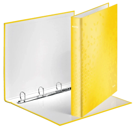 Segregator ringowy Leitz Wow A4/25mm 4R żółty