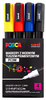 Markery z farbą plakatową Uni POSCA PC-3M 4 kolory