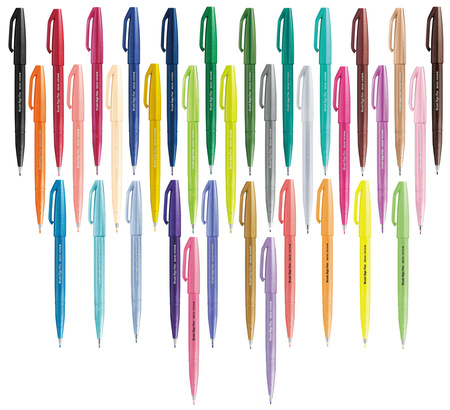 Pisak pędzelkowy Pentel Brush Sign Pen SES15C jasnofioletowy