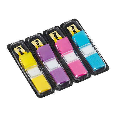 ZAKŁADKI POST-IT 12*43mm 4 KOLORY NEON (4*35)