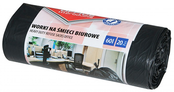 Worki na śmieci Office Products 60L LDPE czarne (20)