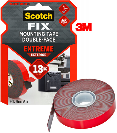 Taśma montażowa Scotch Fix Extreme 19mm/5m czarna