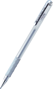 Długopis żelowy Pentel Hybrid Gel Grip K118 srebrny