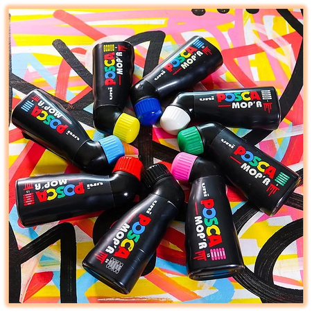 Marker z farbą plakatową Uni POSCA PCM-22 żółty