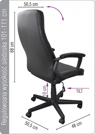 Fotel biurowy Office Products Krete czarny