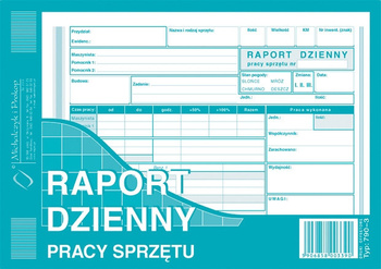 RAPORT DZIENNY PRACY SPRZĘTU A5 (OFFSET)