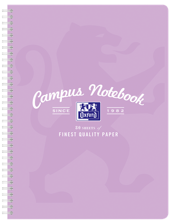 Kołozeszyt Oxford Campus Pastel A4+/80k kratka mix kolorów