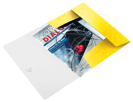 Teczka PP z gumką Leitz Wow A4/15mm żółta