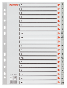 PRZEKŁADKI PP ESSELTE A4 A-Z