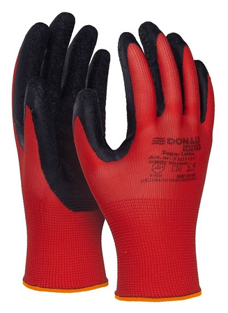 Rękawice Donau Safety Super Latex rozm.9 czerwone