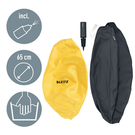 Piłka do siedzenia Leitz Ergo Cosy aksamitny szary