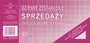 DZIENNE ZESTAWIENIE SPRZEDAŻY (NIEUDOKUMENTOWANEJ)