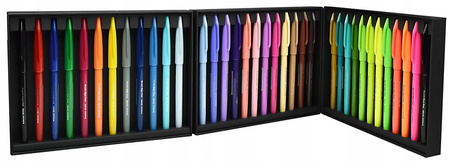 Pisaki pędzelkowe Pentel Brush Sign Pen SES15C 36 kolorów