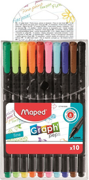 Cienkopisy Maped Graph'Peps 0.4mm 10 kolorów