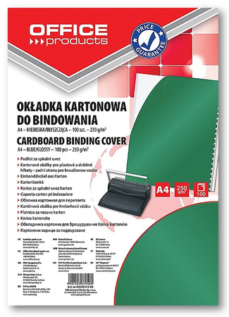 Okładki do bindowania Office Products Chromo A4 zielone (100)