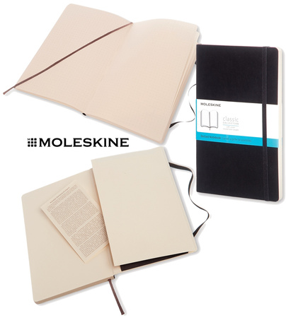 Notatnik Moleskine Classic L (13x21cm) kropki czarny