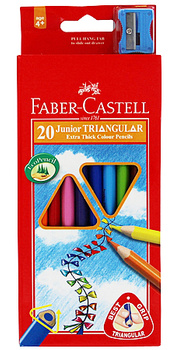 KREDKI TRÓJKĄTNE FABER-CASTELL 20 KOLORÓW