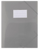 Teczka z gumką DONAU, PP, A4, 480mikr., 3-skrz., półtransparentna dymna
