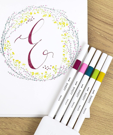 Cienkopisy Uni Emott No.8 0.4mm 5 kolorów