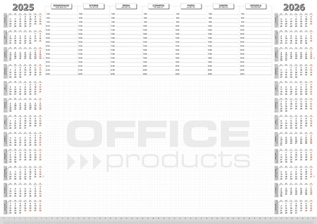 Biuwar na biurko Office Products 594x420mm 2025/2026