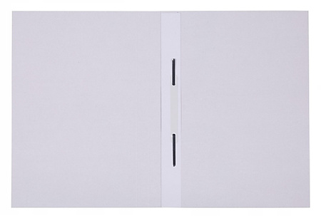 Skoroszyt OFFICE PRODUCTS Budget Pro, karton, z listwą,  A4, 250gsm, biały