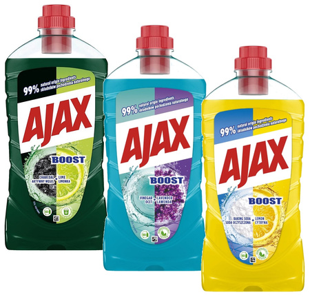 Płyn uniwersalny Ajax Boost 1L Charcoal + Lime