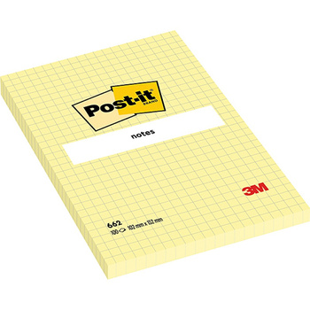 KARTECZKI POST-IT 102x152mm KRATKA ŻÓŁTE (100)