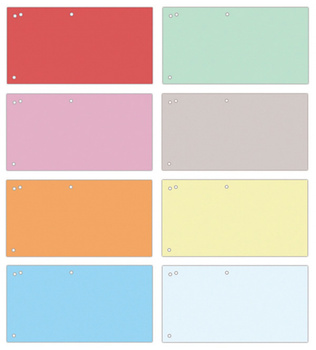 Przekładki kartonowe Office Products 1/3 A4 mix kolorów (100)