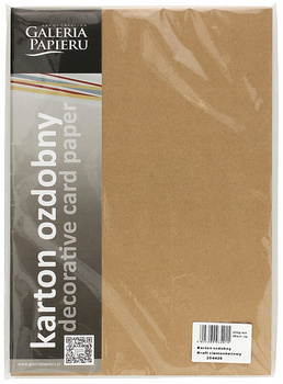 Karton ozdobny Galeria Papieru A4/230g Kraft ciemnobeżowy (20)