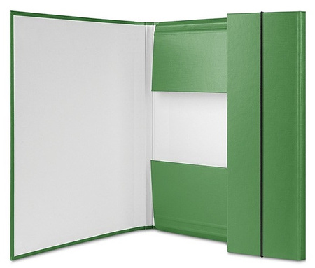 Teczka z gumką OFFICE PRODUCTS, PP, A4/15, 3-skrz., zielona