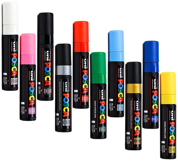 Marker z farbą plakatową Uni POSCA PC-17K 15mm żółty