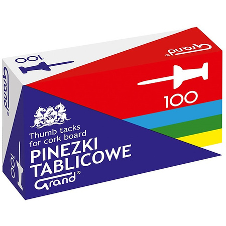 Pinezki do tablic Grand mix kolorów (100)