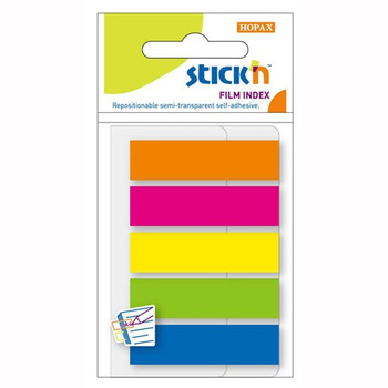 ZAKŁADKI STICK'N 12*45mm 5 KOLORÓW (5*25)