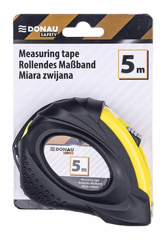 Miarka Donau Safety 18mm/5m zwijana czarno-żółta
