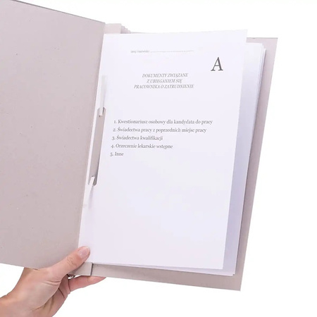 Teczka kartonowa akt osobowych Barbara A4/170g biała