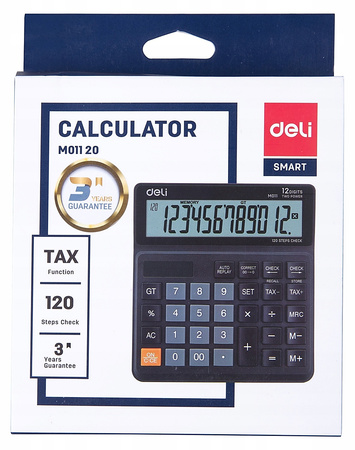 Kalkulator Deli M01120 czarny