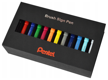 Pisaki pędzelkowe Pentel Brush Sign Pen SES15C 36 kolorów