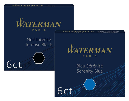 Naboje atramentowe Waterman International niebieskie (6)