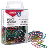 Spinacze kolorowe OFFICE PRODUCTS, powlekane, 28mm, w pudełku, 100szt., mix kolorów
