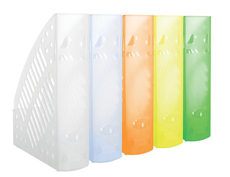 Pojemnik na dokumenty Donau A4/70mm transparentny niebieski