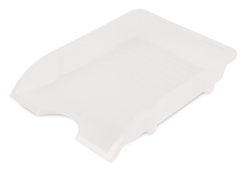 Szufladka na biurko DONAU, niełamliwa, PP, A4, transparentny biały