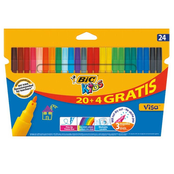 Flamastry BiC Kids Visa 24 kolory