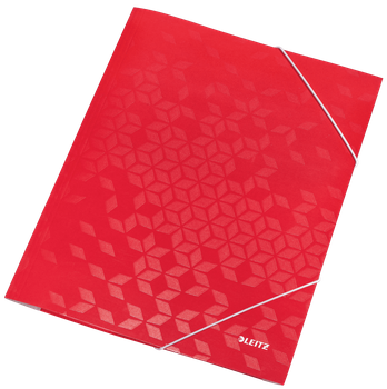 Teczka kartonowa z gumką Leitz Wow A4/15mm czerwona