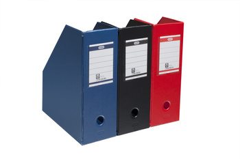 POJEMNIK NA DOKUMENTY ELBA A4/7cm SKŁADANY NIEBIESKI