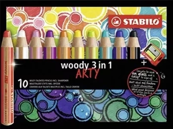 Kredki Stabilo Woody Arty 3in1 (+temperówka) 10 kolorów