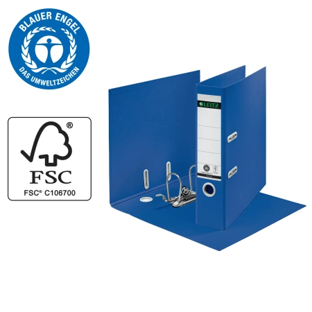 Segregator Leitz 180° Recycle A4/80mm niebieski
